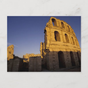 Cartão Postal África, Tunísia, El Jem. Ruínas de um Romano