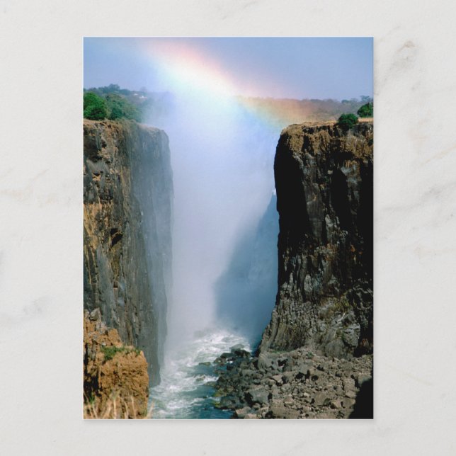 Cartão Postal África, Zâmbia, Parque Nacional Victoria Falls. (Frente)