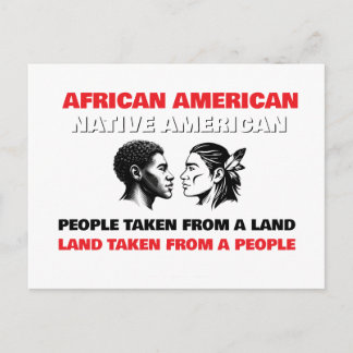 Cartão Postal Afro-americanos e nativos americanos