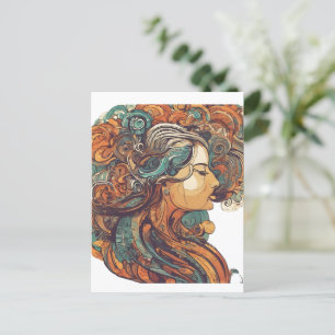 Cartão Postal Afro Boho Queen - Colorida Artística