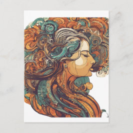 Cartão Postal Afro Boho Queen - Colorida Artística