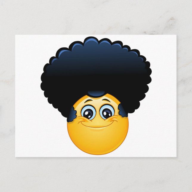 Cartão Postal afro emoji (Frente)