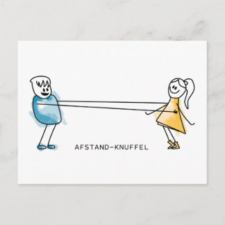 Cartão Postal Afstand-Knuffel