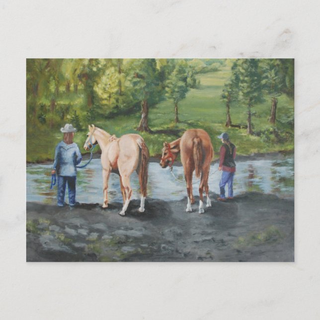 Cartão Postal After the Ride at Quinn Meadow (Frente)