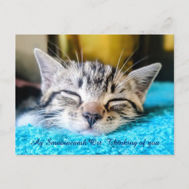 Cartão Postal Ag Smaoineamh Ort Pensando em você no postal (Frente)