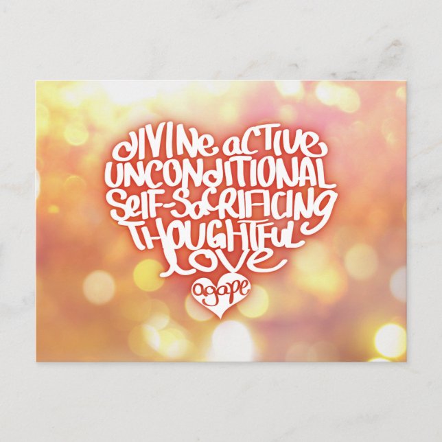 Cartão Postal Agape Love (Frente)