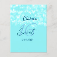 Ágata turquesa azul doce 16º aniversário adicionar