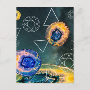 Cartão Postal Agate de espaço