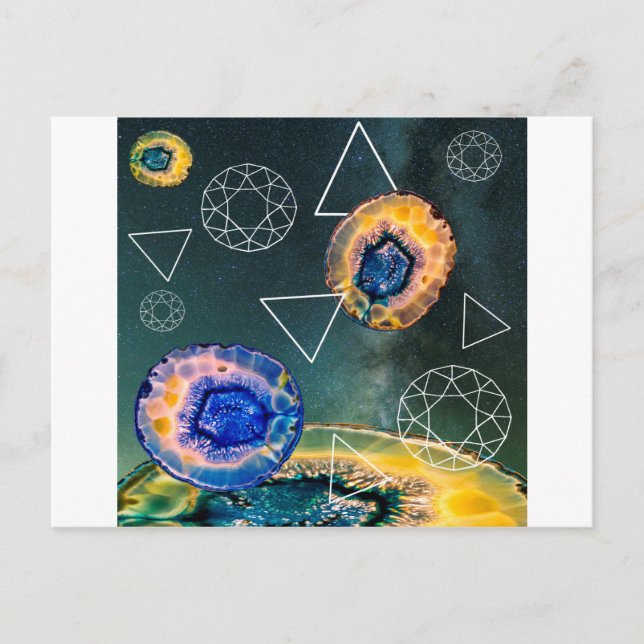 Cartão Postal Agate de espaço (Frente)