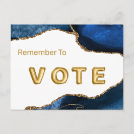 Cartão Postal Agate Sapphire with Gold Veins Vote