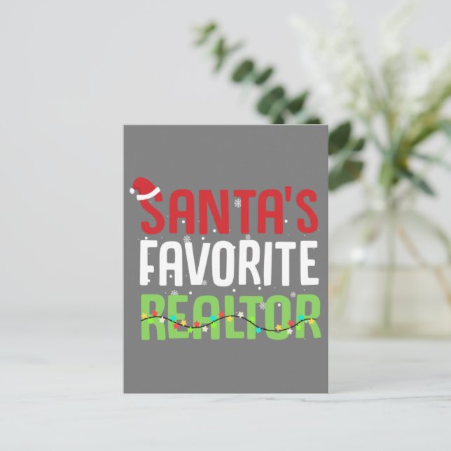 Cartão Postal Agente de Imposição Favorita de Papais noeis Funny (Em pé/Frente)