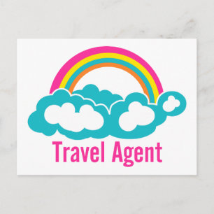 Cartão Postal Agente Viagem da Nuvem do Arco-Íris