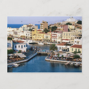 Cartão Postal Agios Nikolaos Crete, Grécia
