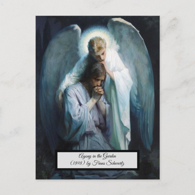 Cartão Postal Agonia no Cristo de Jesus Jardim (Frente)