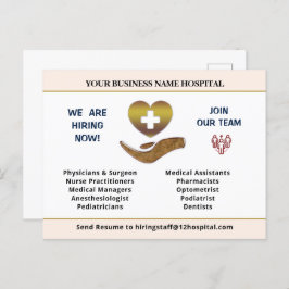 Cartão Postal Agora Contratando o Sinal Personalizar Funcionário