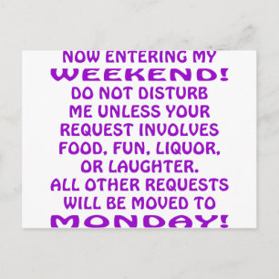 Cartão Postal Agora Entrando no Meu Fim de Semana