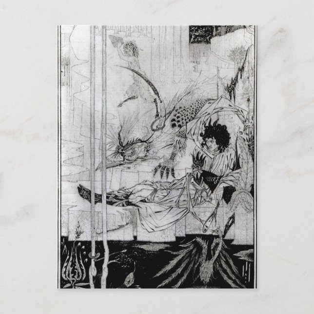 Cartão Postal Agora o Rei Arthur viu a Besta Questora (Frente)