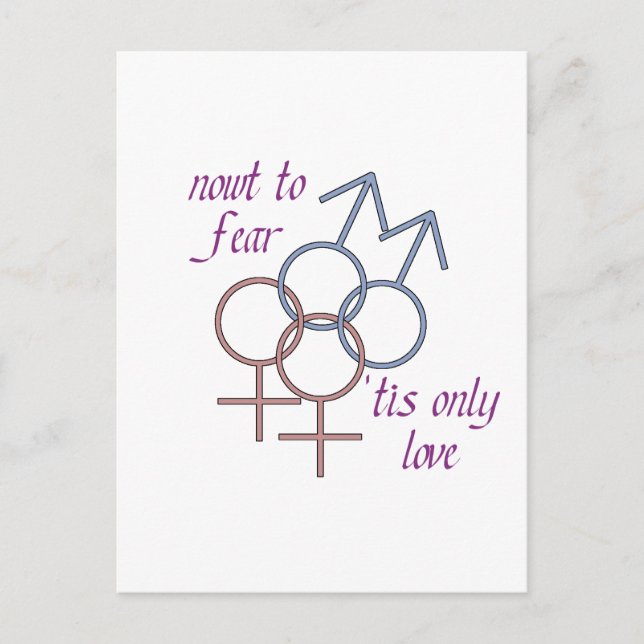 Cartão Postal Agora, para temer, é só amor! (Frente)