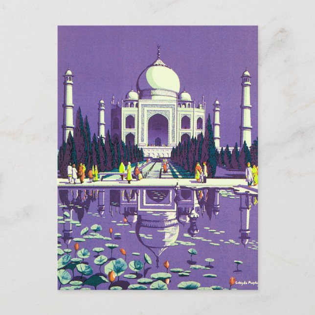Cartão Postal Agra ~ Taj Mahal (Frente)