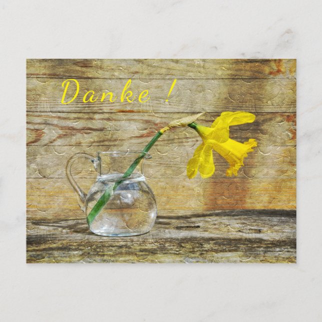 Cartão Postal Agradeça com um narciso (Frente)