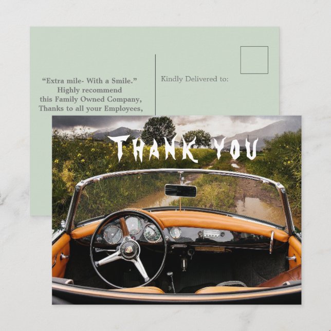 Cartão Postal Agradecendo  (Frente/Verso)