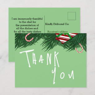 Cartão Postal Agradecendo por um restaurante 