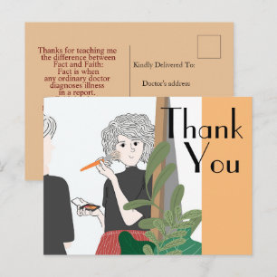 Cartão Postal Agradecer ao médico