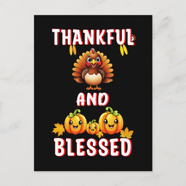 Cartão Postal Agradecido Abençoado 23 US Bordo Novembro Ação de  (Frente)