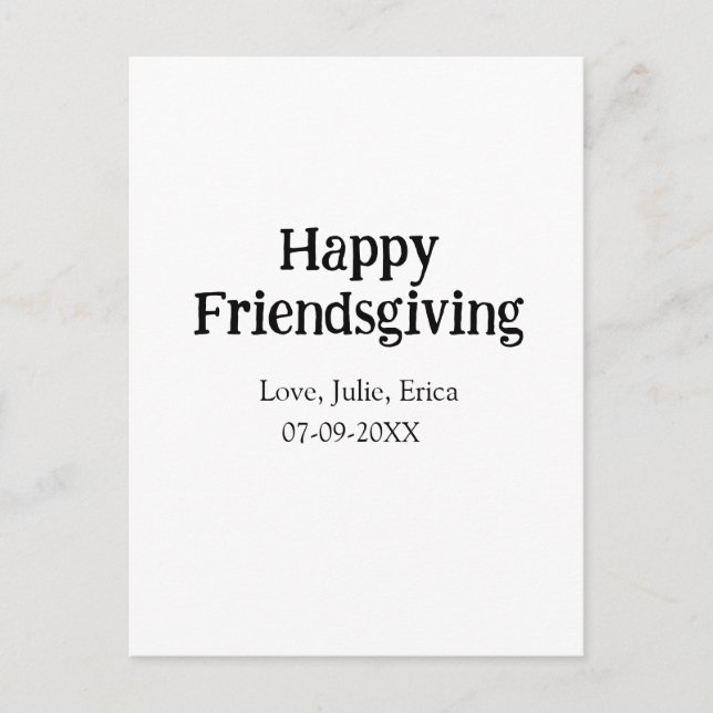 Cartão Postal Agradecimento aos amigos feliz adicionar nome com  (Frente)