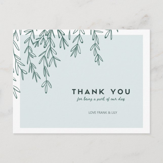 Cartão Postal Agradecimento casamento (Frente)