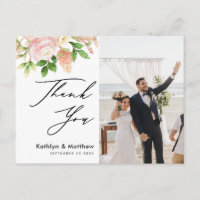 Agradecimento de casamento com foto de verdejante