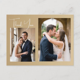 Cartão Postal Agradecimento de Casamento de Foto Moderna Persona