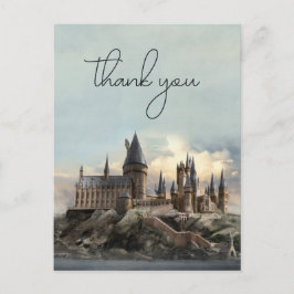 Cartão Postal Agradecimento de Casamento do Castelo de Hogwarts