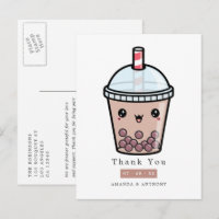 Agradecimento de Casamento Floral em Aquarela Choc