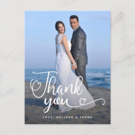 Cartão Postal Agradecimento de Casamento | Roteiro Manuscrito So