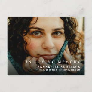 Cartão Postal Agradecimento de Condolências por Funeral Foto Mod