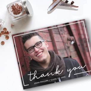 Cartão Postal Agradecimento de Formatura com Foto Personalizada 