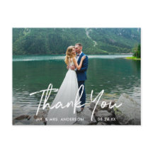 Agradecimento de Foto de Casamento com Letra Manus