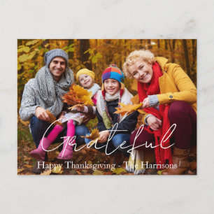 Cartão Postal Agradecimento de foto personalizado