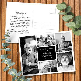 Cartão Postal Agradecimento de Funeral Moderno Personalizado com