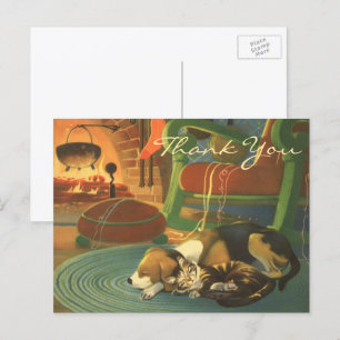 Cartão Postal Agradecimento de Natal Vintage