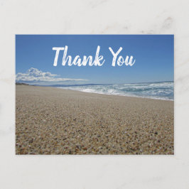 Cartão Postal Agradecimento Onda da Praia Costeira