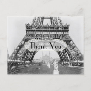 Cartão Postal Agradecimento Temático de Paris