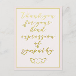 Cartão Postal Agradeço a sua simpatia - Rosa Esbranquiçado