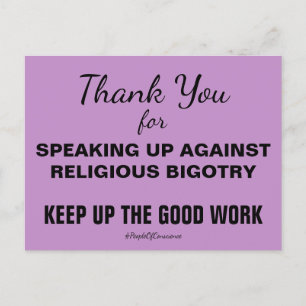 Cartão Postal Agradeço-Lhes Por Se Pronunciarem Contra O Antisse