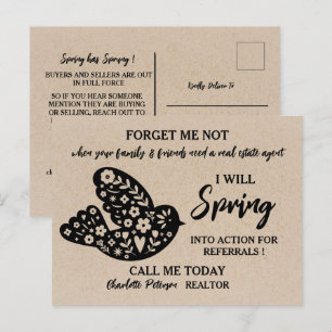 Cartão Postal Agricultura de Referência de Imóveis Rustic Kraft