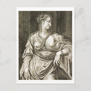 Cartão Postal Agrippina esposa de Tibério (gravura)