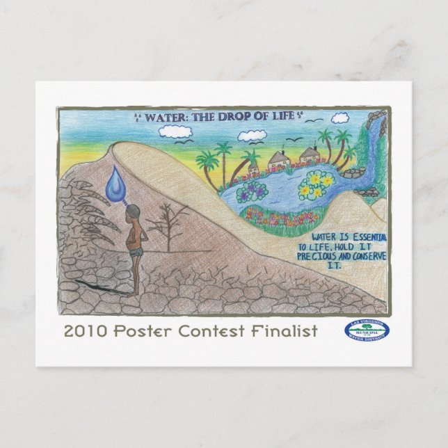 Cartão Postal Água: A Queda da Vida (Frente)
