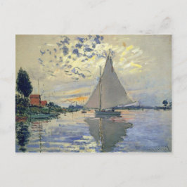 Cartão Postal Água do barco Monet navegando no Le-Petit-Gennevil