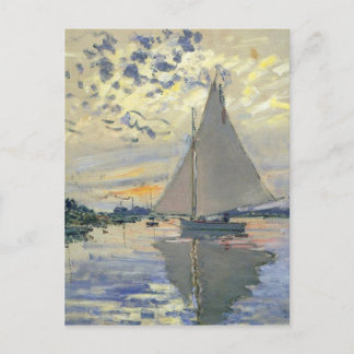 Cartão Postal Água do barco Monet navegando no Le-Petit-Gennevil